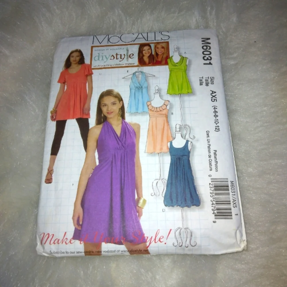 MCCALL'S M6031 Sz 4-12 Misses tops tunics dresses Design it Yourself DIY Style